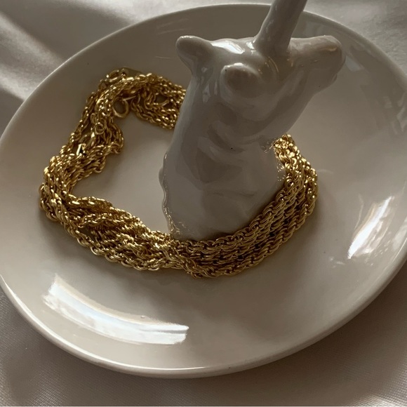 New! 14K GOLD plated six inch bracelet rope style - Picture 2 of 4